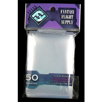 FFG Supply Clear Sleeves - Standard European Board Game (50 Sleeves)