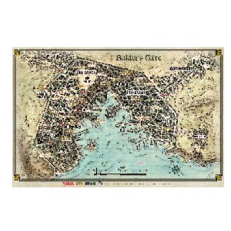 D&D: Landkarte Baldur's Gate 58 x 43 cm (DE)