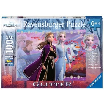 Puzzle - Frozen, Starke Schwestern 100 Teile XXL with glitter