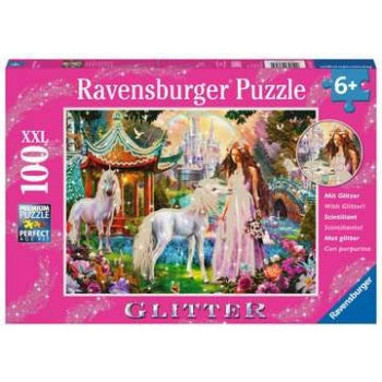 Puzzle - Im Reich der Blütenkönigin 100 pieces XXL, with glitter