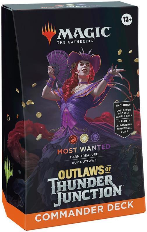 MTG - Outlaws von Thunder Junction Commander-Deck (EN) Meistgesucht (Weiß/Schwarz/Rot)