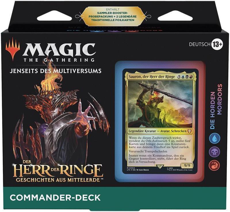 MTG - The Lord of the Rings: Tales of Middle-Earth Commander Deck (GER) The Hosts of Mordor (Blue/Black/Red)