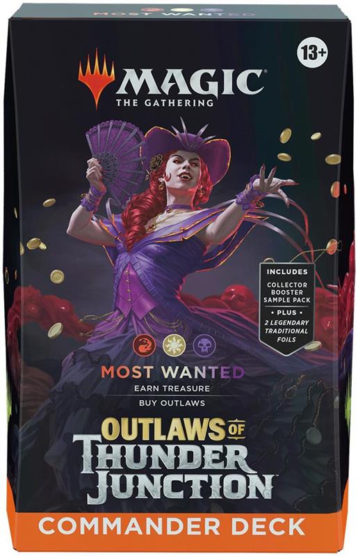 MTG - Outlaws von Thunder Junction Commander-Deck (EN) Meistgesucht (Weiß/Schwarz/Rot)