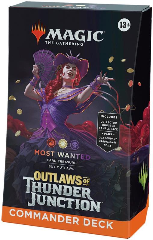 MTG - Outlaws von Thunder Junction Commander-Deck (EN) Meistgesucht (Weiß/Schwarz/Rot)