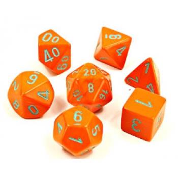 Chessex Lab Dice 4 - 7 Die Set Gemini Clear-Pink/white Luminary