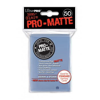 UP - Standard Sleeves - Non-Glare - Clear Pro Matte (50 Sleeves)