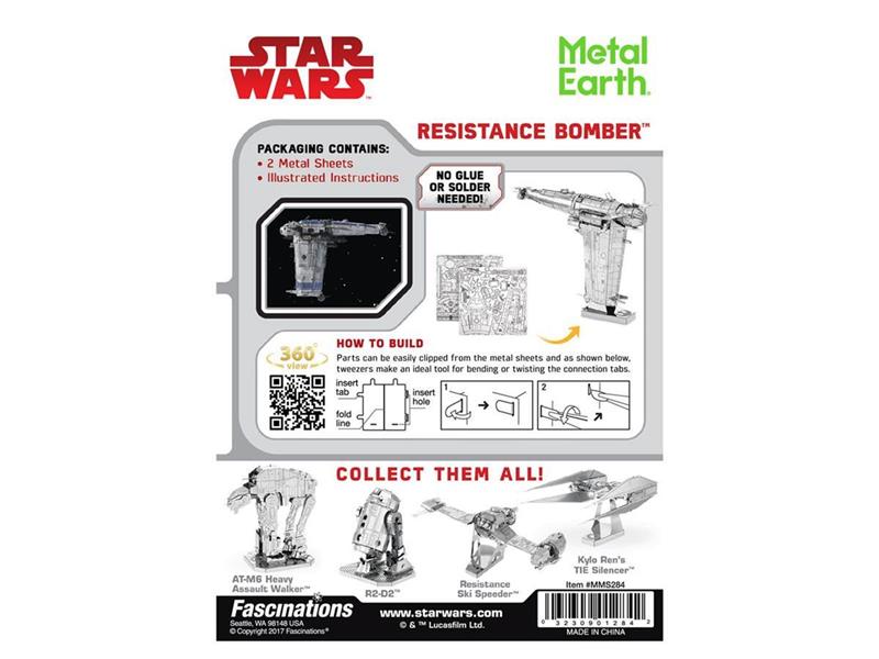Metal Earth: STAR WARS EP 8 Resistance Bomber