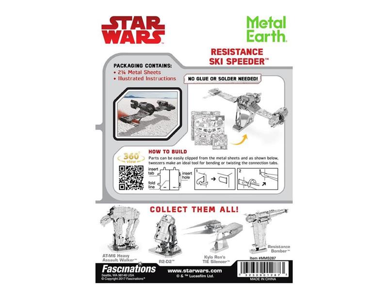 Metal Earth: STAR WARS EP 8 Resistance SKI Speeder