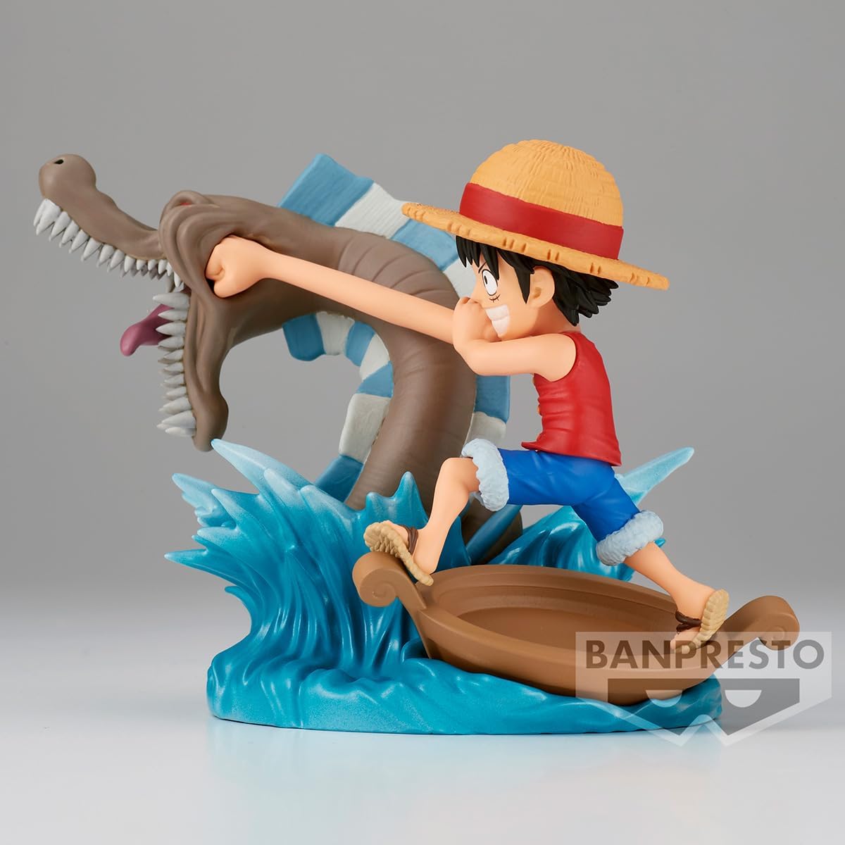 One Piece PVC Statue World Collectable Figure Log Stories Monkey D. Luffy vs. Local Sea Monster 7 cm