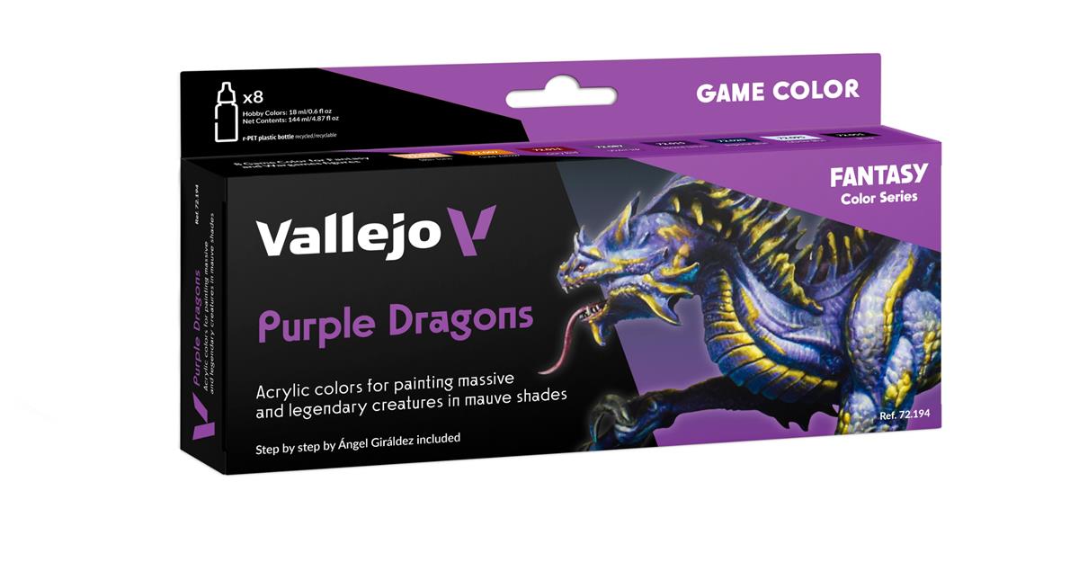 Vallejo Game Colour Purple Dragons Set (8 x 18 ml)