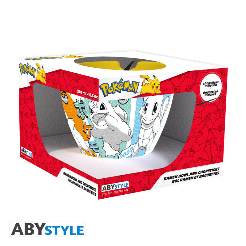 Pokémon Ramen Bowl with Chopsticks - Starter Manga