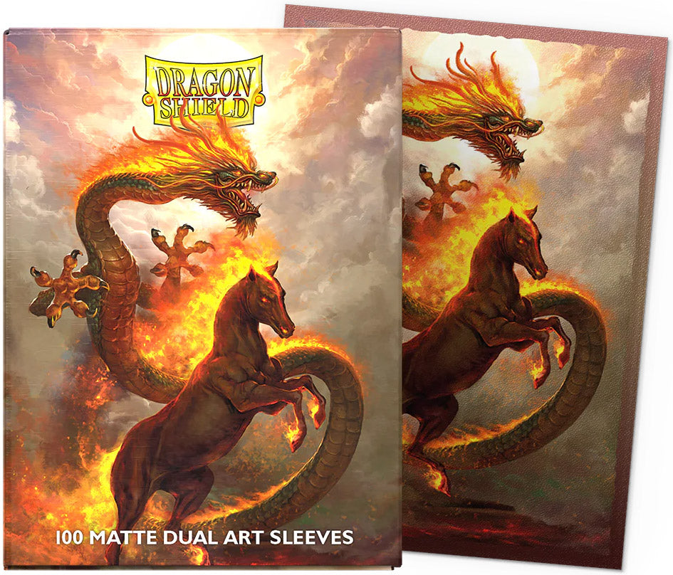 Dragon Shield Standard Sleeves - Dual Matte Art Fire Horse (Limited Edition)