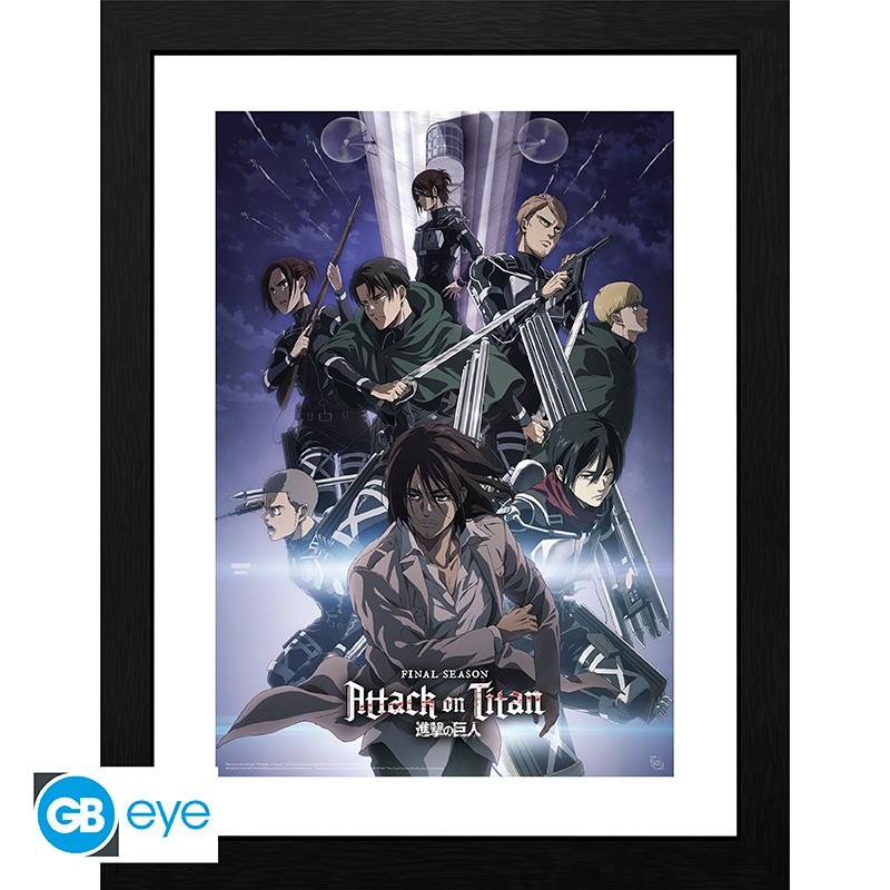 Attack on Titan Poster im Rahmen "S4 Key Art 2" 30 x 40 cm