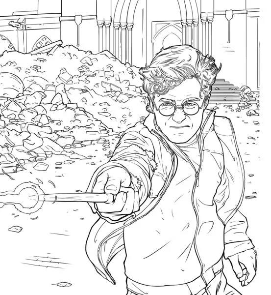 Aus den Filmen zu Harry Potter: Glow-in-the-Dark Malbuch