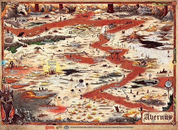 D&D Descent Into Avernus - Avernus Map (23' x 15')