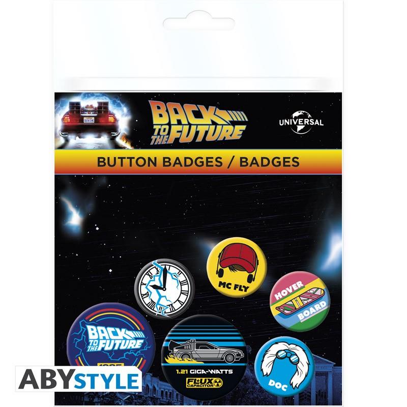 Zurück in die Zukunft Anstecker-Set "Symbols"