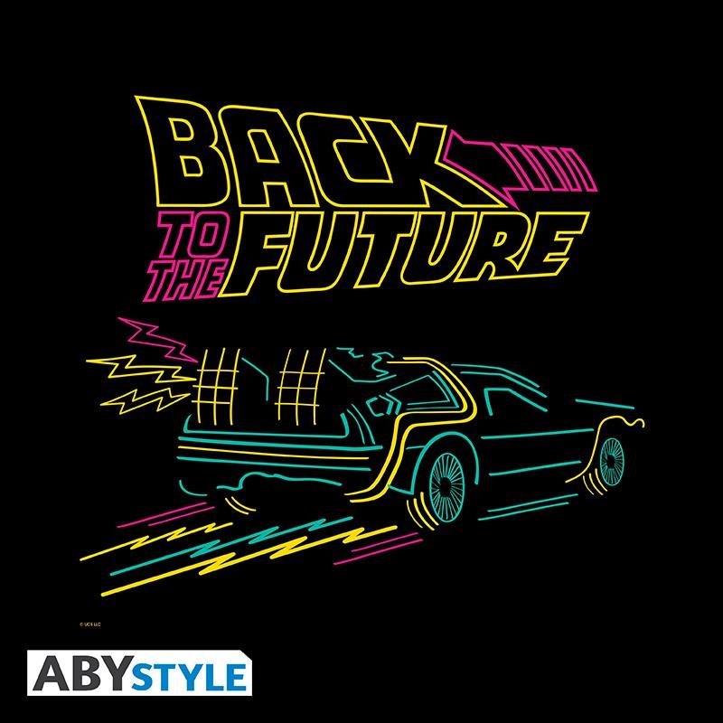 Back into the Future Tote Bag "Neon DeLorean"