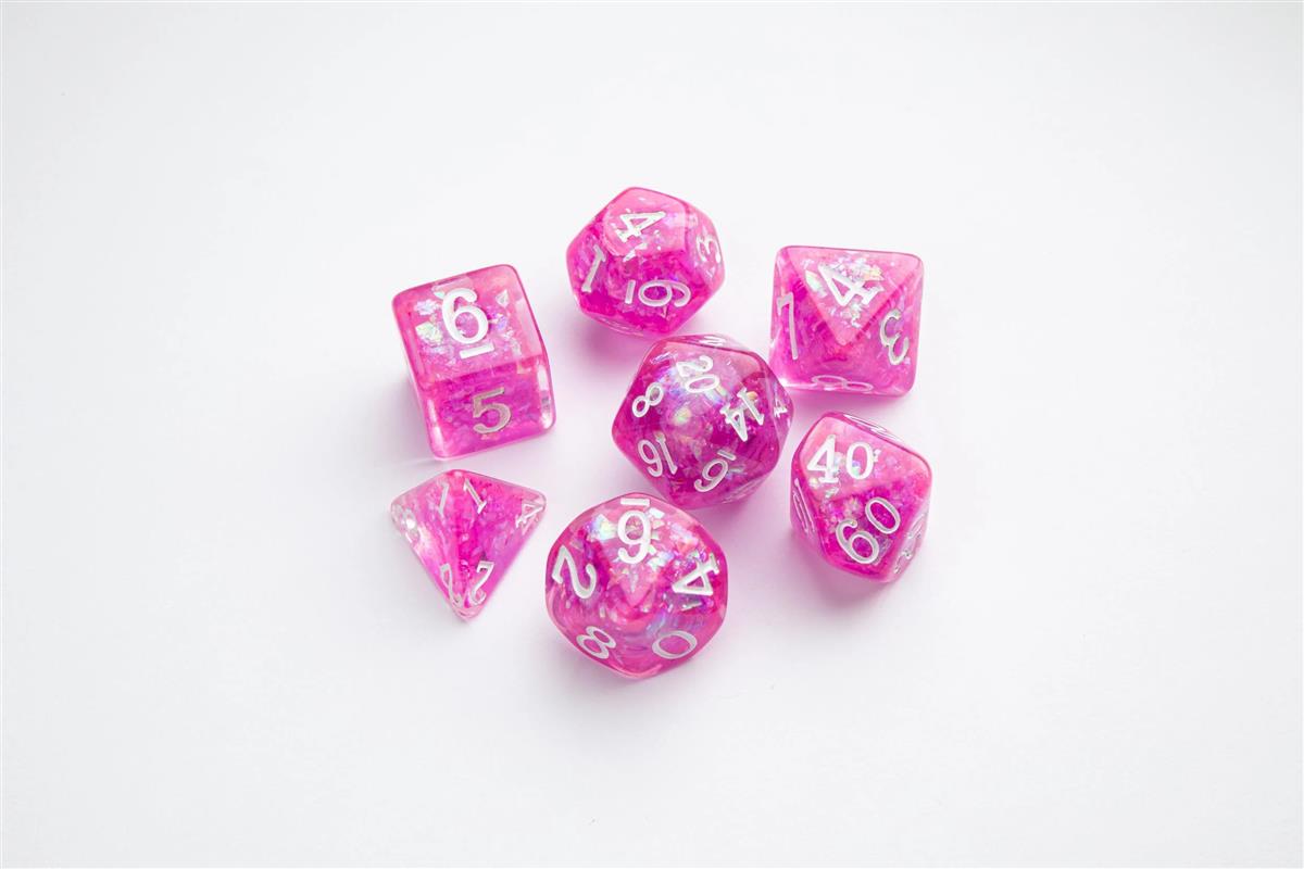 Candy-like Series - Rasberry - RPG Dice Set (7)