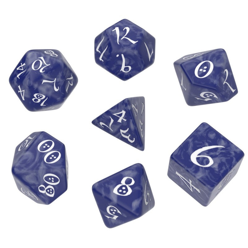 Classic RPG Kobaltblau/Weiß Würfelset (7)