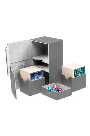Ultimate Guard Twin Flip´n´Tray Deck Case 160+ Standardgröße XenoSkin™ Grau