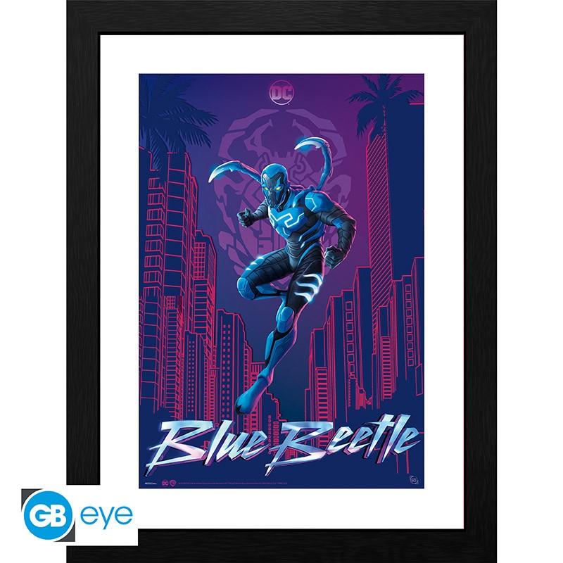 DC Comics Framed Print "Blue Beetle Movie Poster" 30 x 40 cm