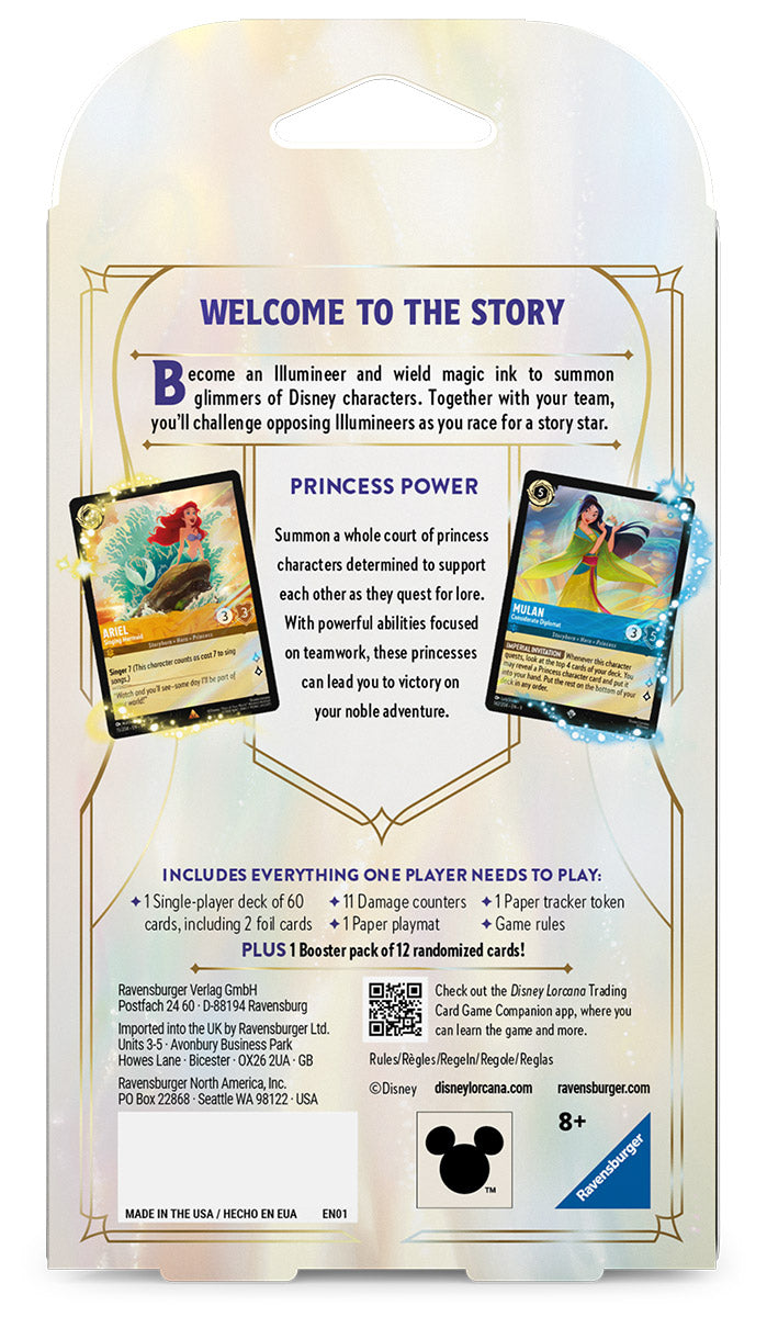 Disney Lorcana TCG Mythen Starter Deck (EN) Ariel/Mulan (Amethyst/Ember)