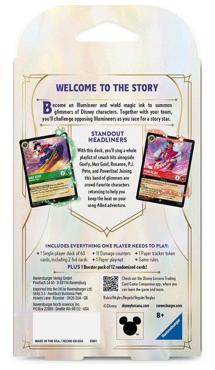 Disney Lorcana TCG Mythen Starter Deck (EN) Max/Powerline (Ruby/Emerald)