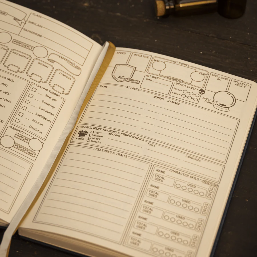 DnD 5e Player Journal Red