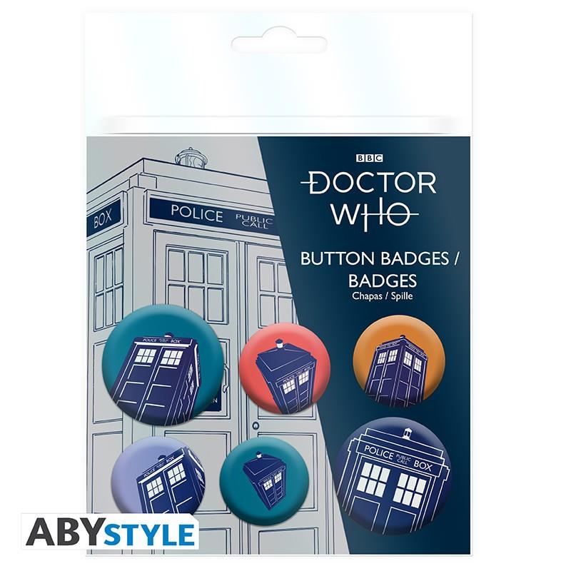 Doctor Who Badge Pack 4er The Tardis