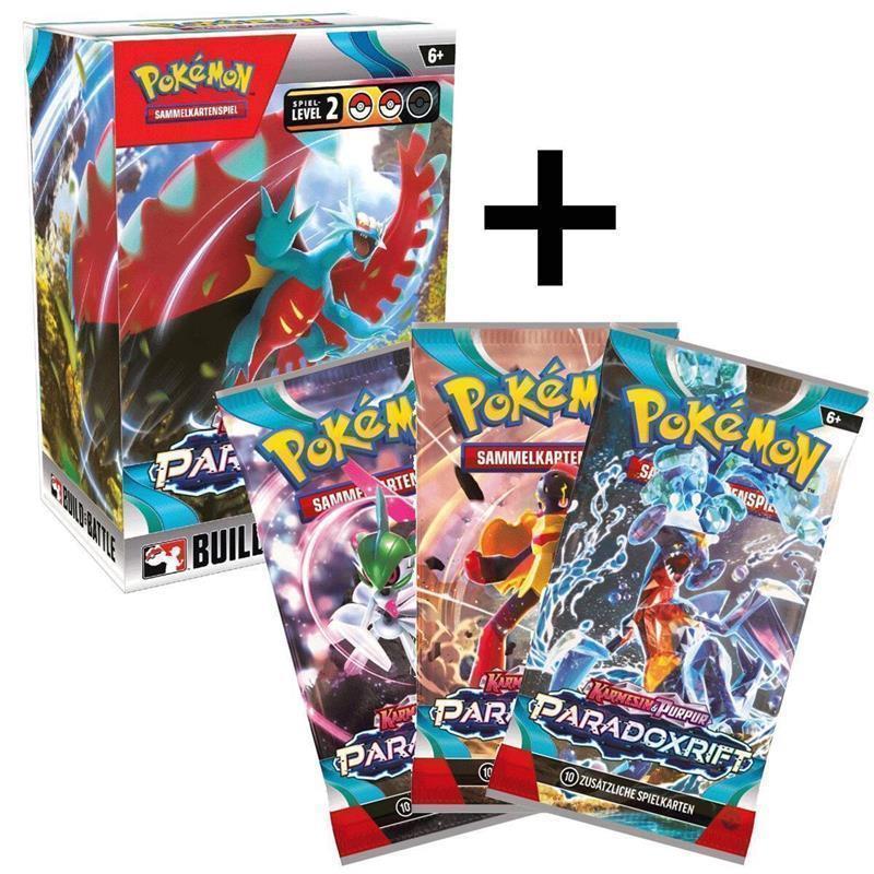 Pokemon Karmesin & Purpur 04 Paradoxrift Prerelease Pack (DE) + 3 Booster Packs