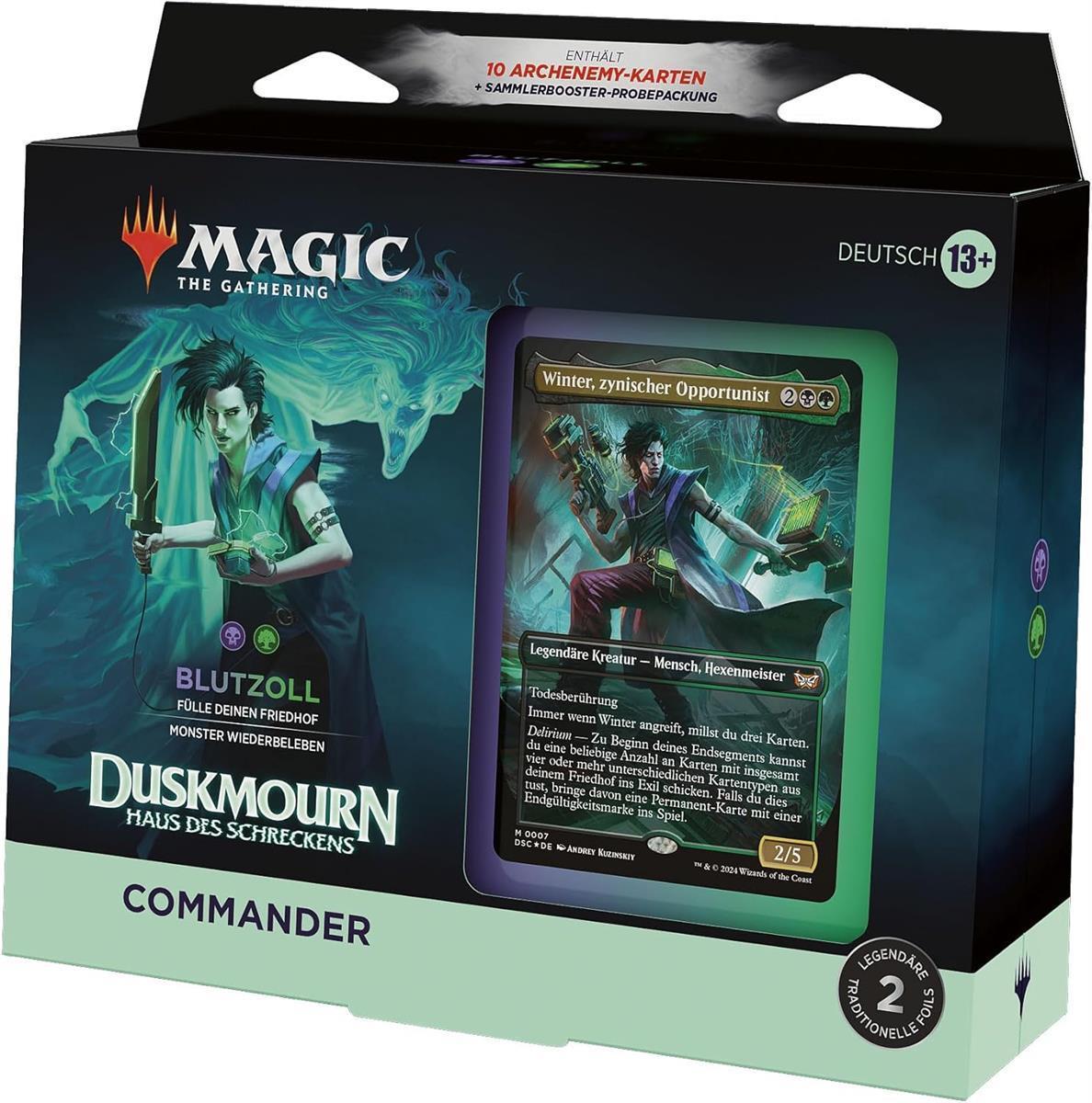 MTG - Duskmourn: Haus des Schreckens Commander-Deck (DE) Blutzoll (Schwarz/Grün)