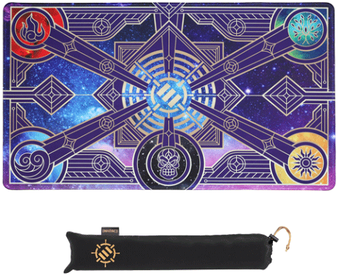ENHANCE Trading Card Games TCG Playmat with Stitched Edges (Stars)