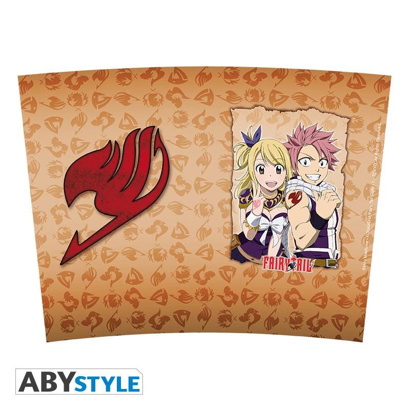 Fairy Tail Travel Mug "Lucy, Natsu & Emblem"