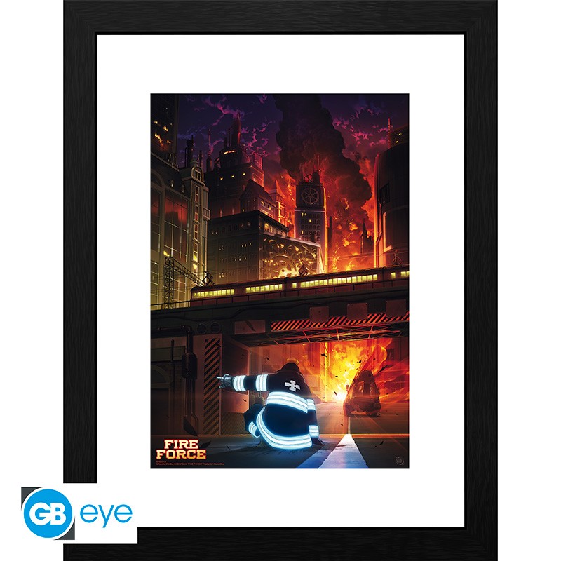 Fire Force Poster im Rahmen "Spontaneous Human Combustion" 30 x 40 cm