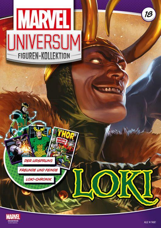 Marvel Universum Figuren-Kollektion 18: Loki (mit handbemalter Classic Marvel-Figur)