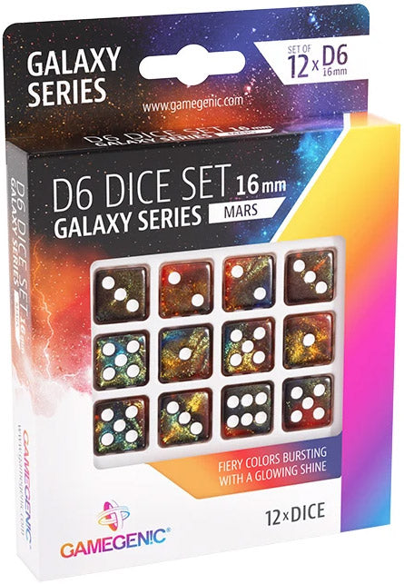 Galaxy Series - Mars - D6 Dice Set 16 mm (12)
