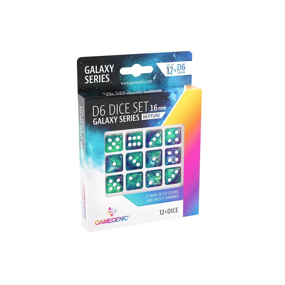 Galaxy Series - Neptune - D6 Dice Set 16 mm (12)