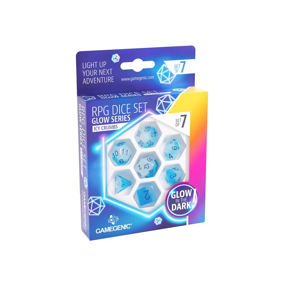 Glow Series - Icy Crumbs - RPG Dice Set (7)