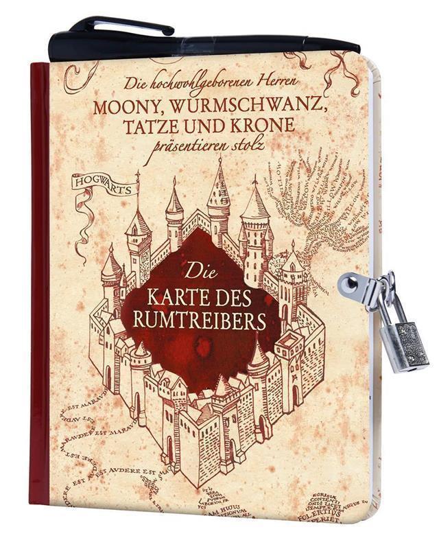 Harry Potter: Die Karte des Rumtreibers - Tagebuch mit Schloss