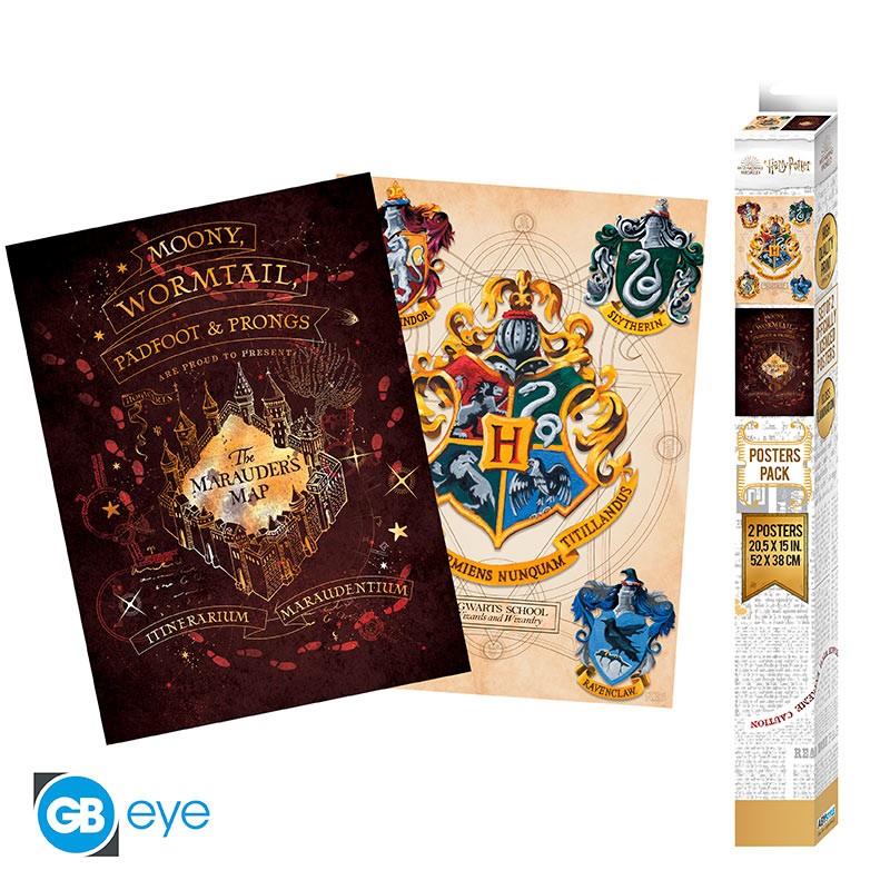 Harry Potter Chibi Poster Set "Crest & Marauders" 52 x 38 cm