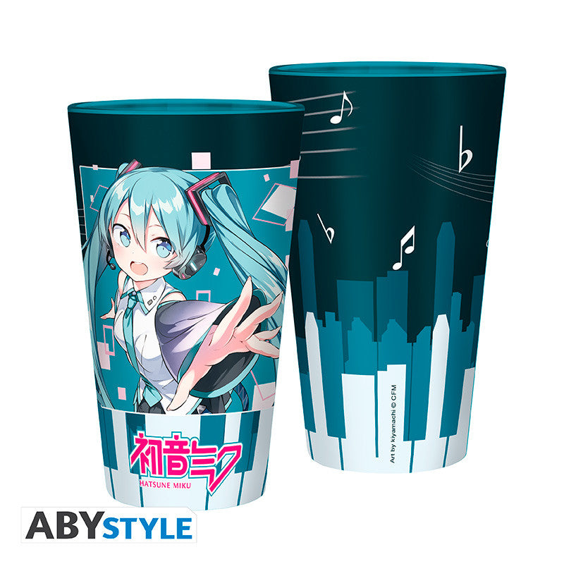 Hatsune Miku Large Glass – Musical City 400 ml