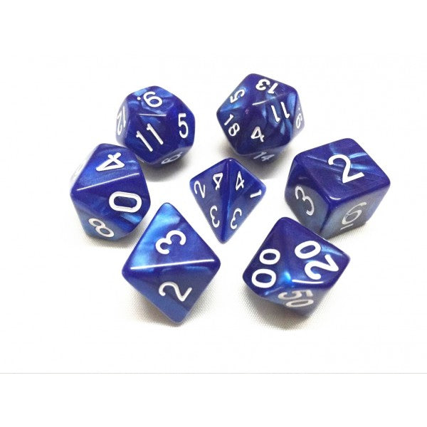 HD Dice - Pearl Dice Set (7 pcs), Blue Pearl