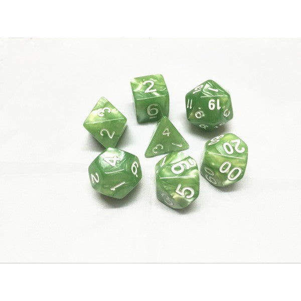 HD Dice - Pearl Dice Set (7 pcs), Pale Green