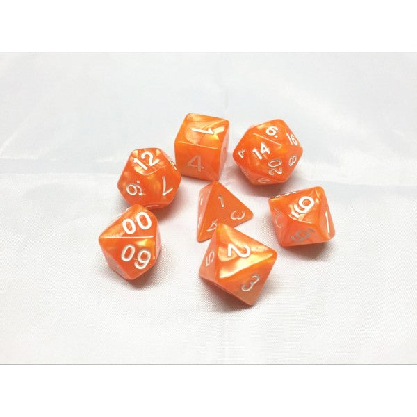 HD Dice - Pearl Dice Set (7 pcs), Orange