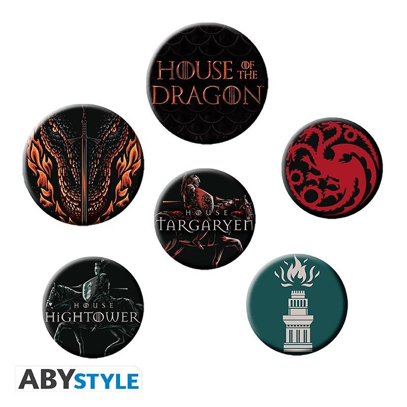House of the Dragon Pin Badges 6-Pack "Houses"