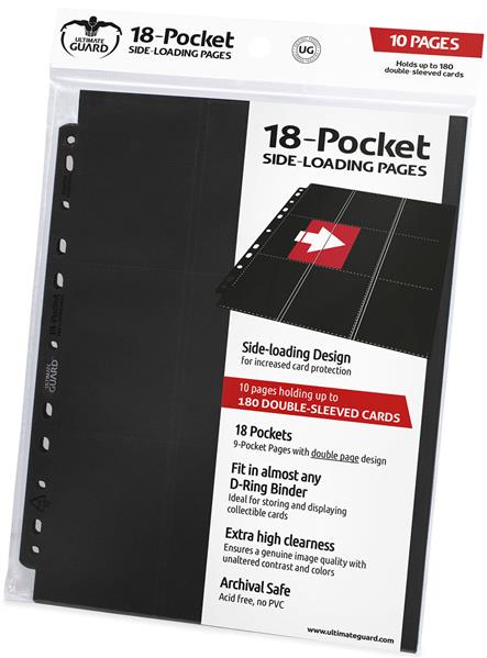 Ultimate Guard 18-Pocket Pages Side-Loading Schwarz (10)