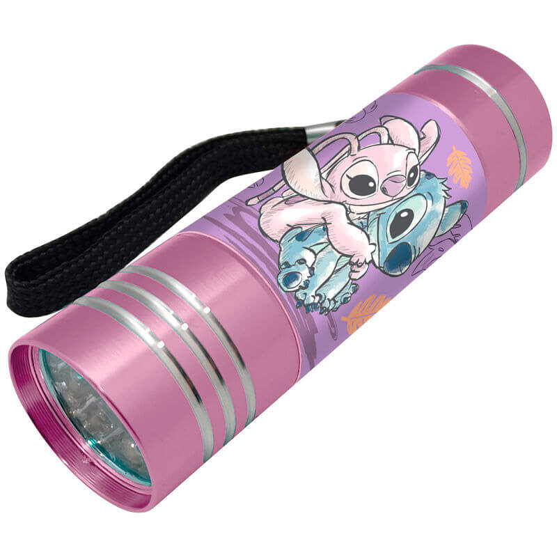 Disney Stitch Aluminium LED Taschenlampe Rosa