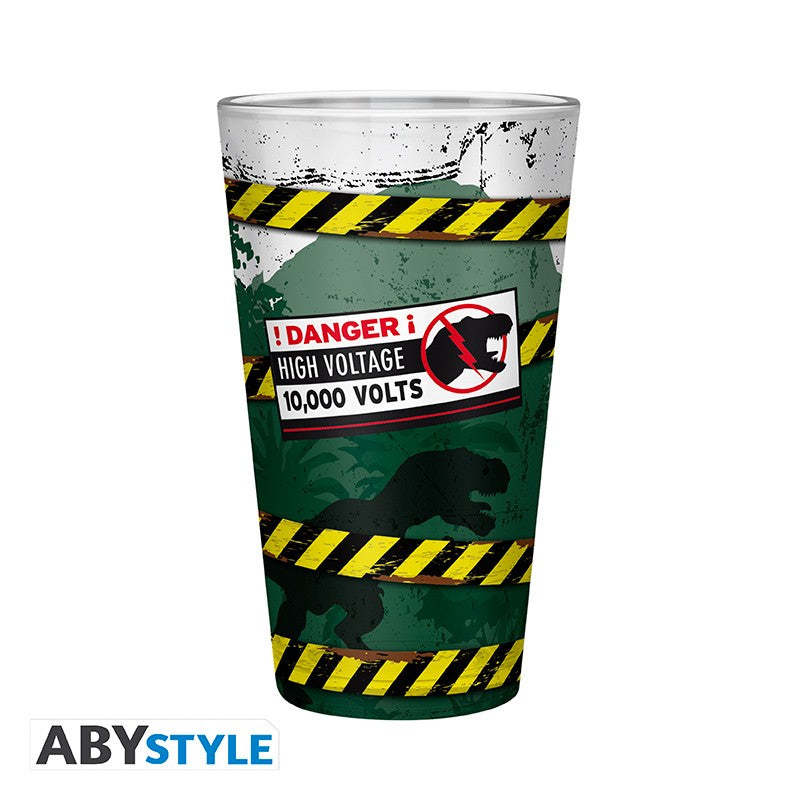 Jurassic Park Glas Danger High-Voltage (groß)