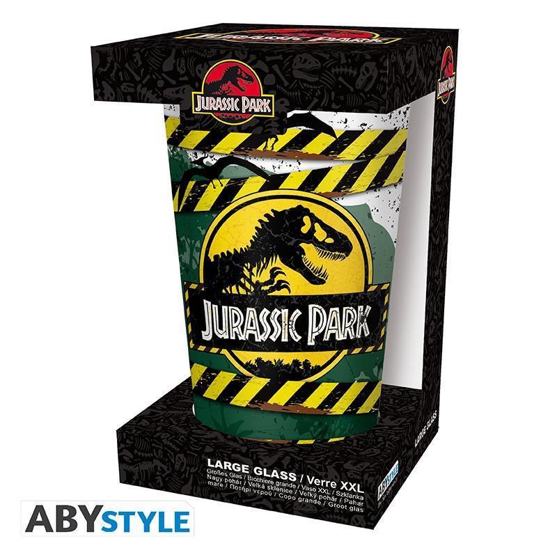 Jurassic Park Glas Danger High-Voltage (groß)