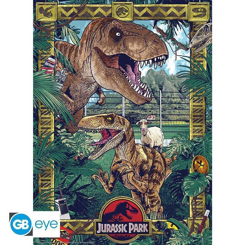 Jurassic Park Chibi Poster Set "Gates and Biodiversity" 52 x 38 cm